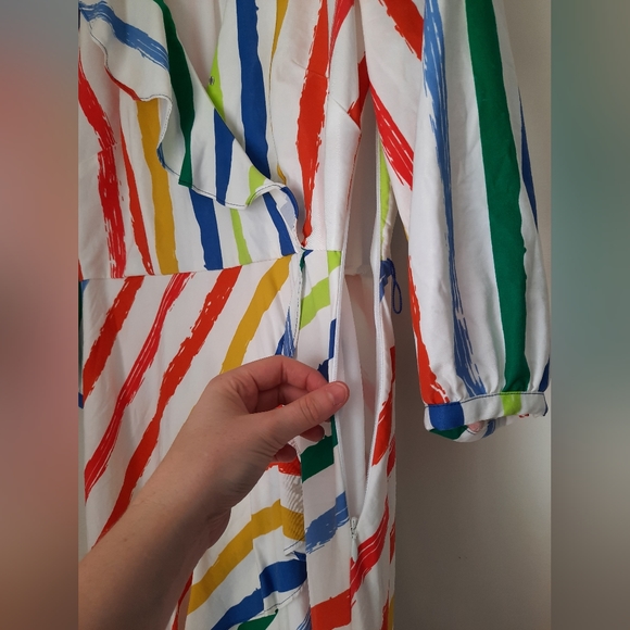 Painterly rainbow ruffle races dress - Picture 4 of 4